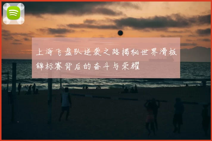 上海飞盘队逆袭之路揭秘世界滑板锦标赛背后的奋斗与荣耀
